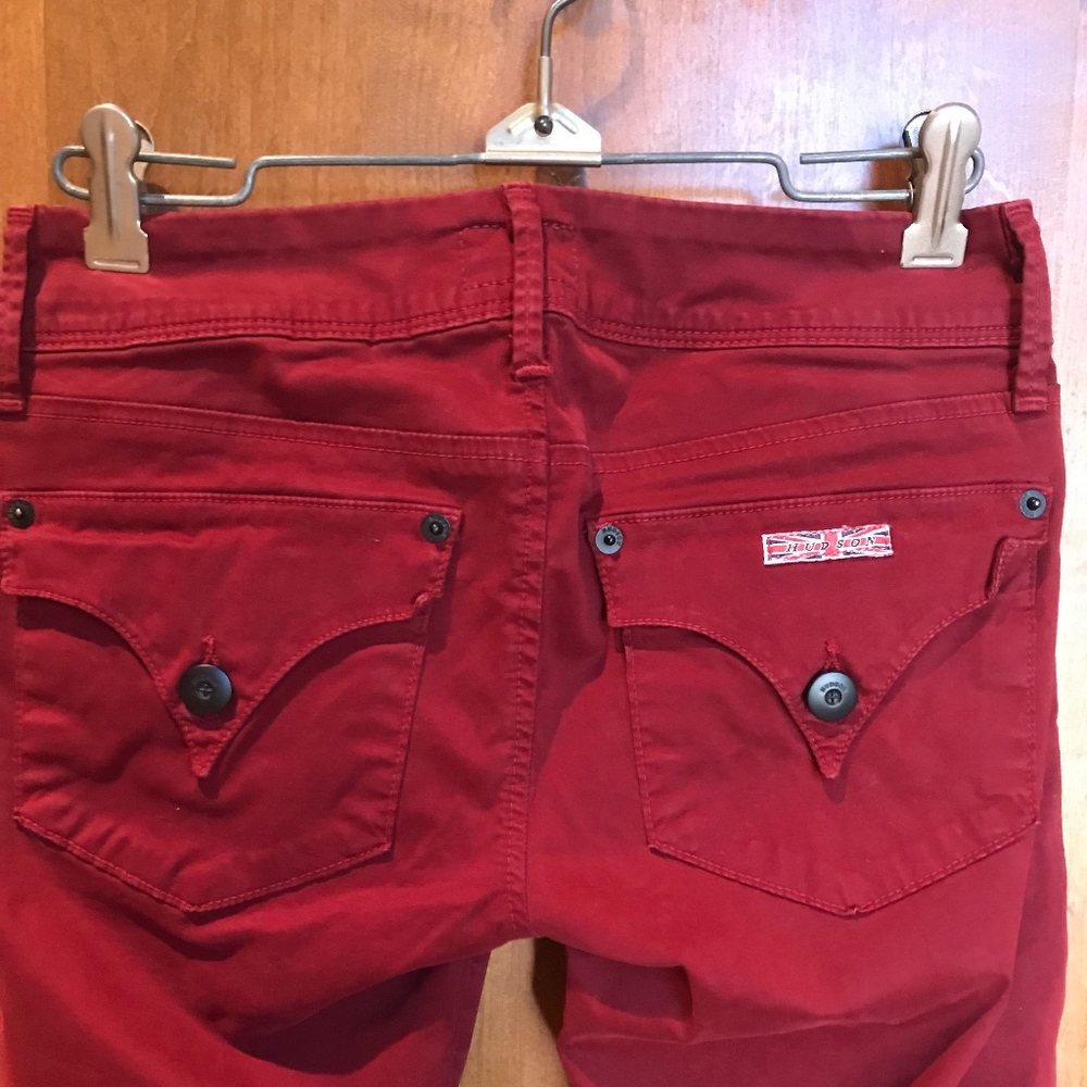 NWOT Hudson Maroon skinny stretch jeans, size 24